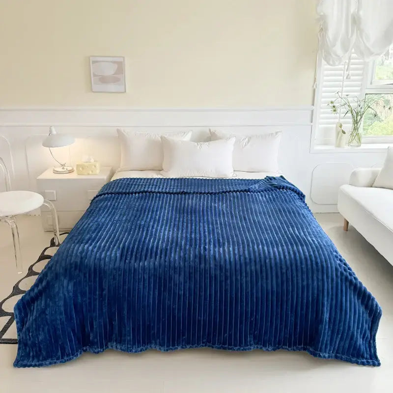 Couverture Polaire Bleu Marine