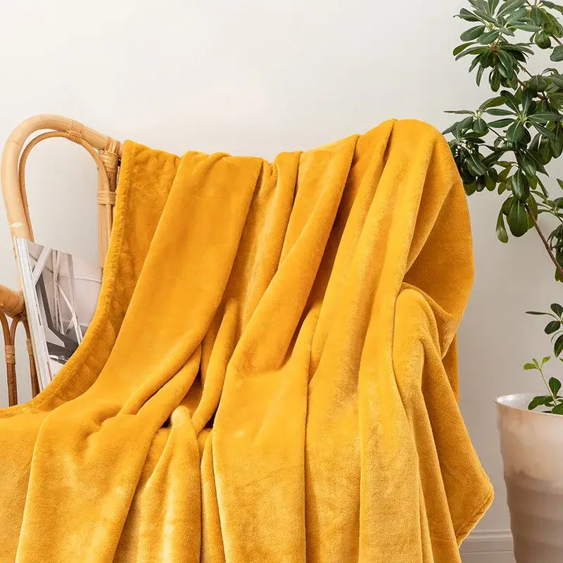 Couverture Polaire Canapé - Jaune / 70x100cm