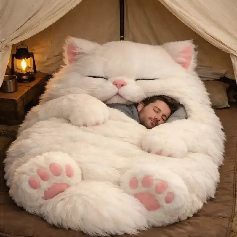 Couverture polaire chat - Blanc