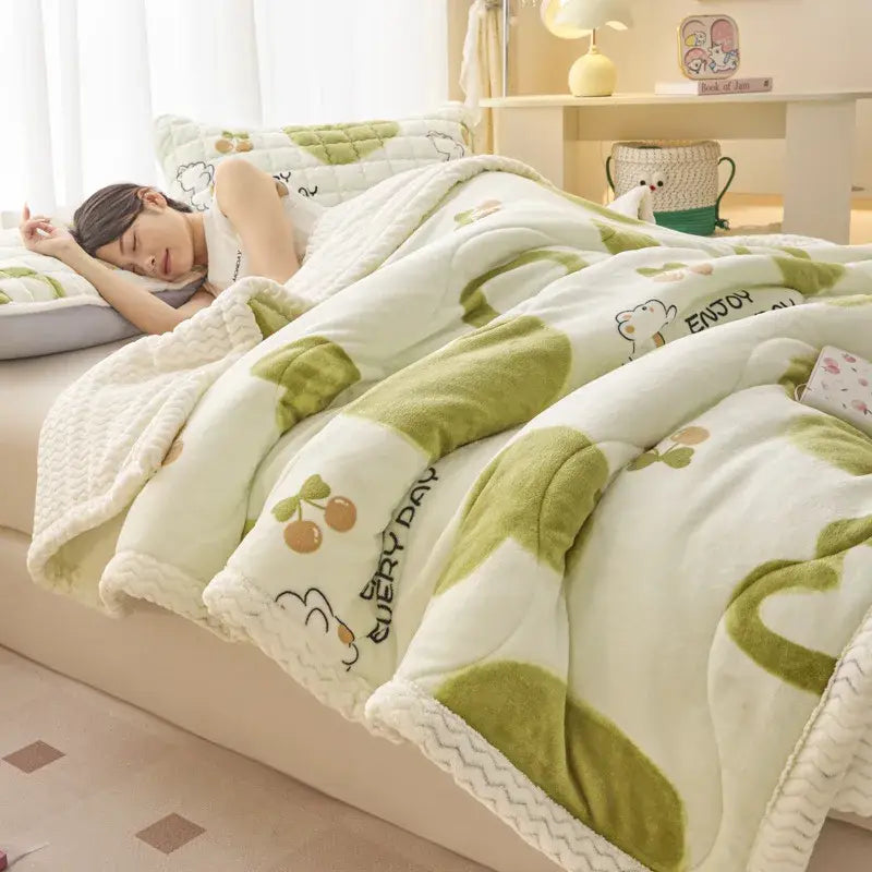 Couverture Polaire Enfant - Vert Clair / 100x150cm