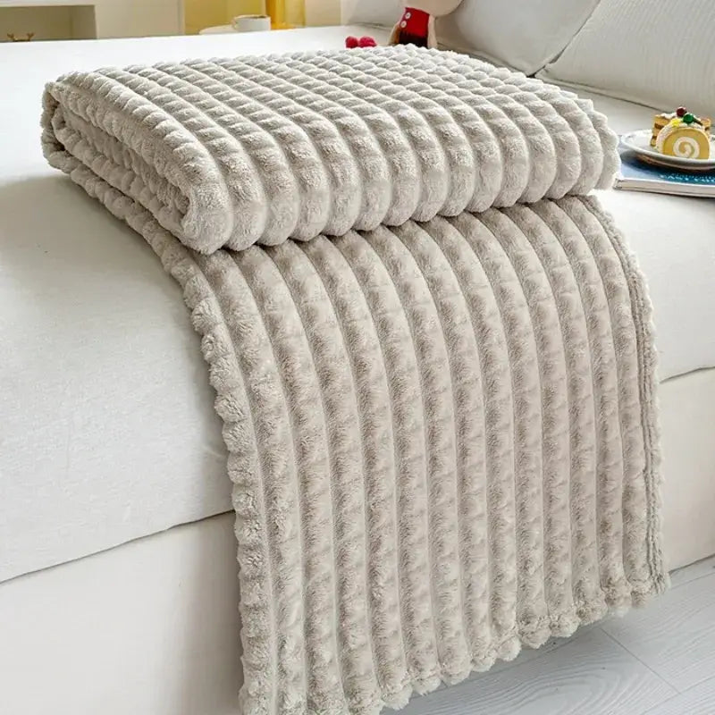 Couverture polaire flanelle - Beige / 100cmx150cm
