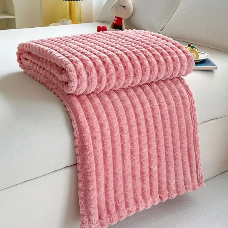Couverture polaire flanelle - Rose / 100cmx150cm