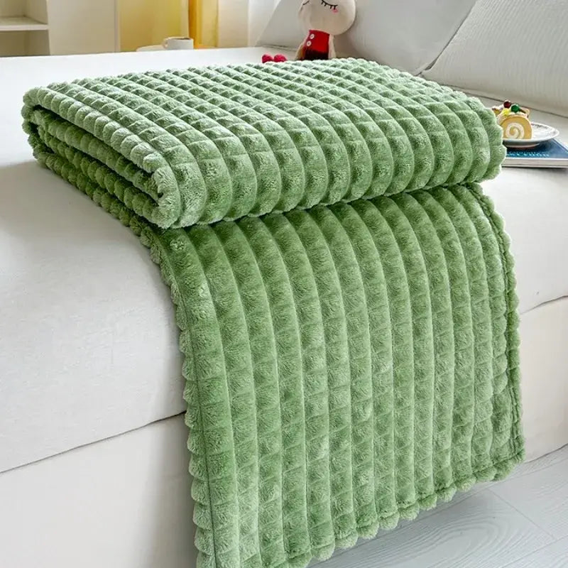 Couverture polaire flanelle - Vert / 100cmx150cm