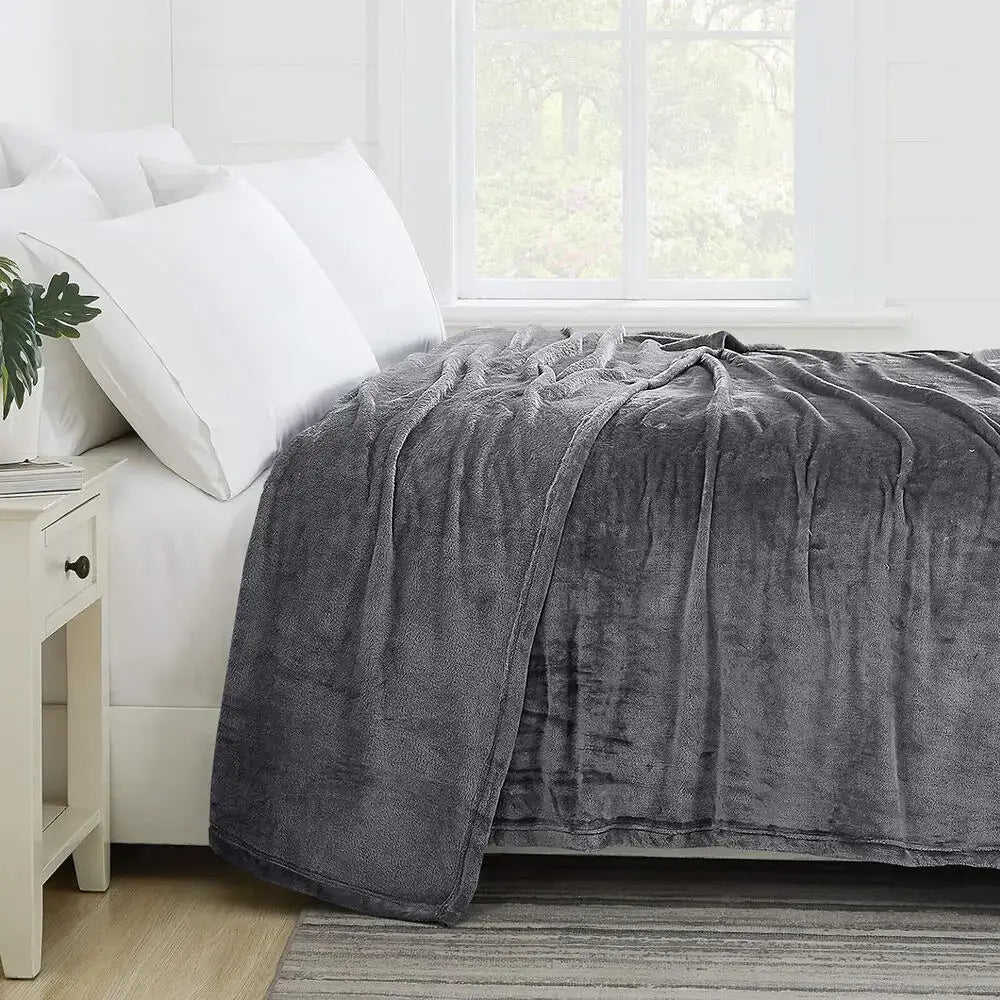 Couverture Polaire Gris