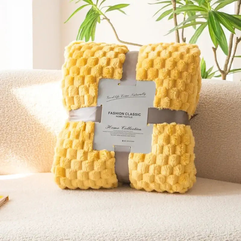 Couverture Polaire Jaune