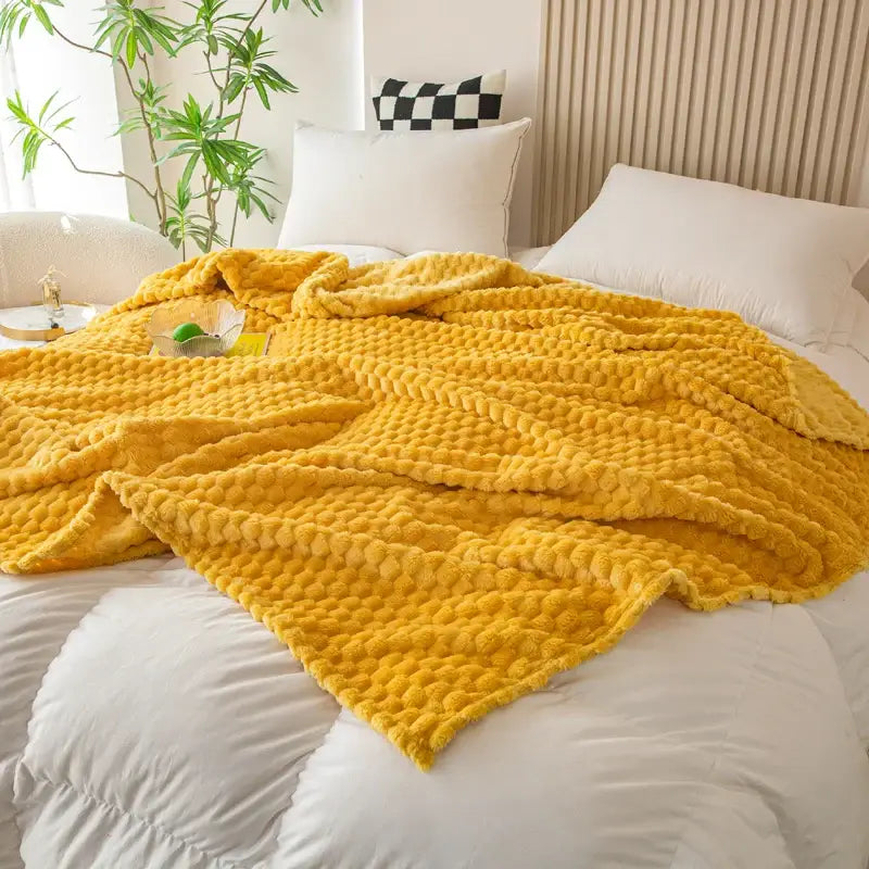 Couverture Polaire Jaune