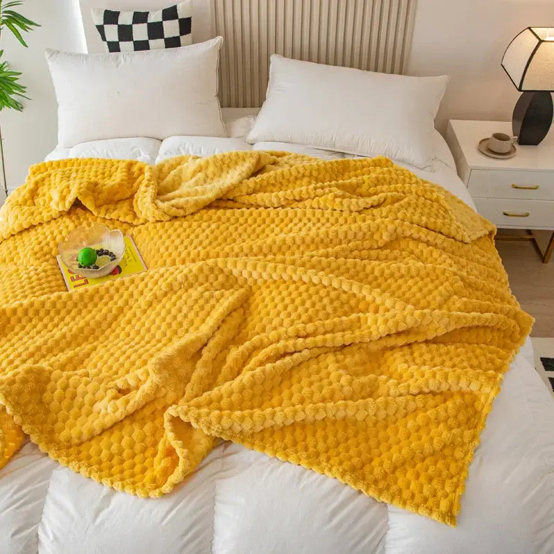 Couverture Polaire Jaune