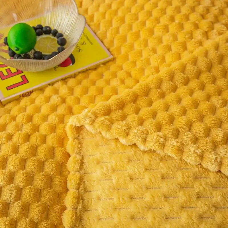 Couverture Polaire Jaune