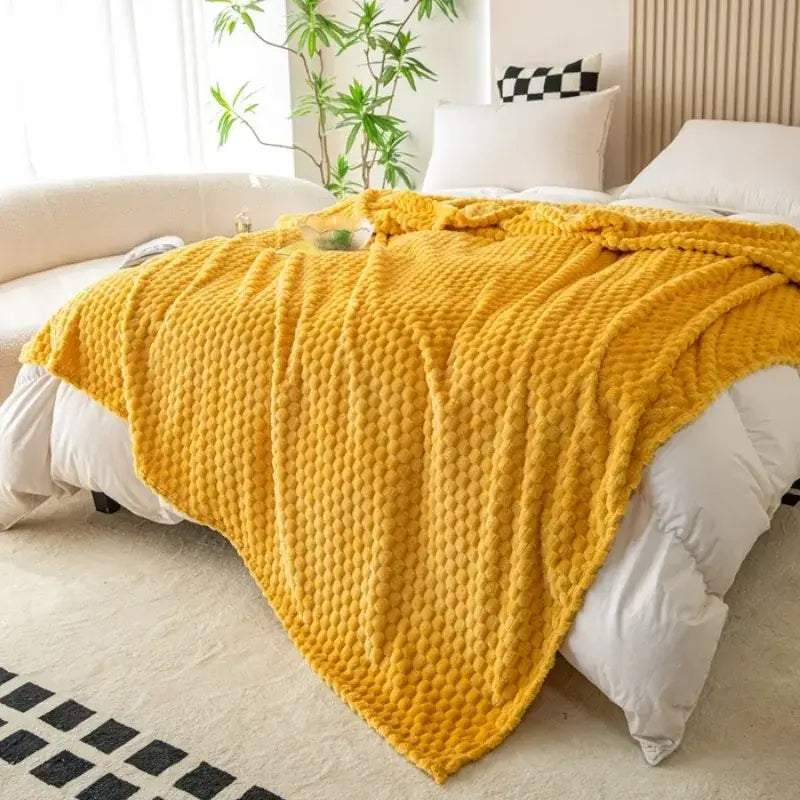 Couverture Polaire Jaune