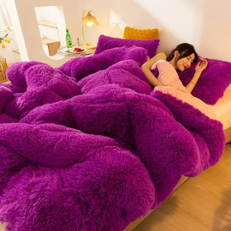 Couverture Polaire Lit 1 Personne - Violet / 150x200cm
