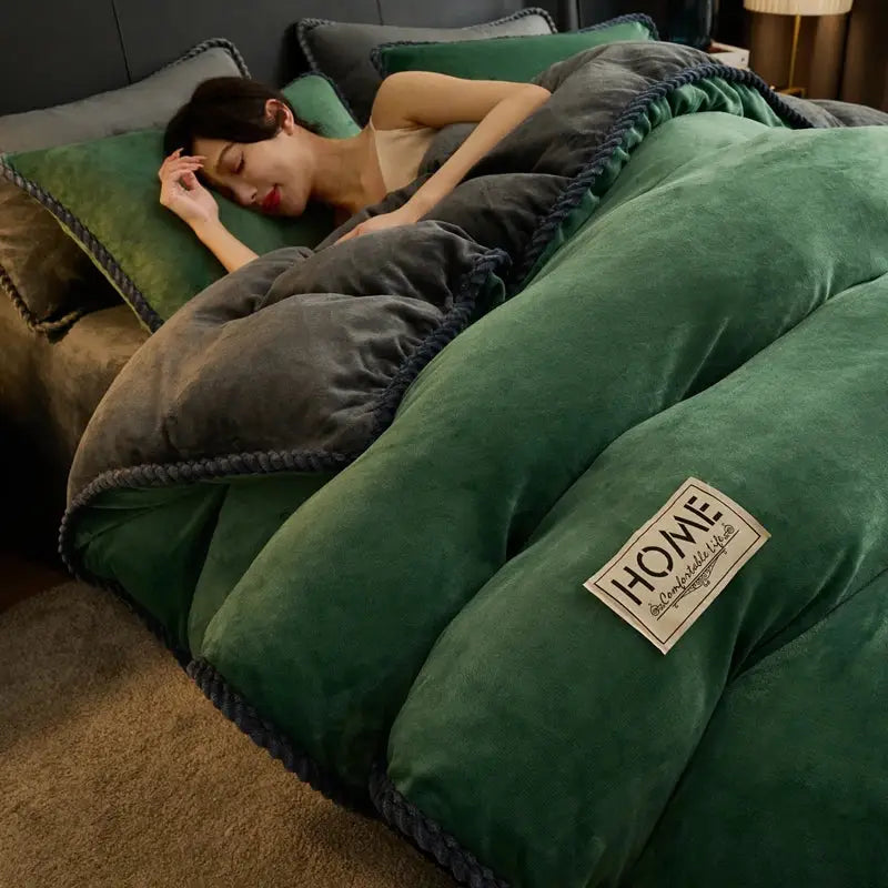 Couverture Polaire Lit 2 Personnes - Green / 220x240cm 7.0kg