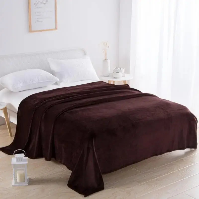 Couverture Polaire Marron
