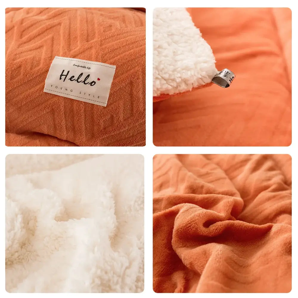Couverture polaire orange