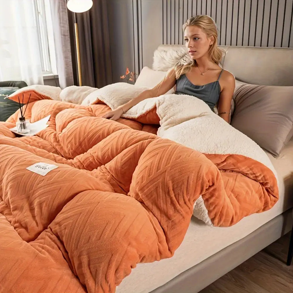 Couverture polaire orange