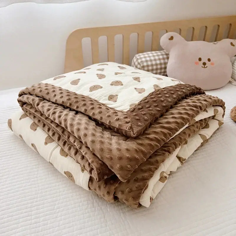 Couverture Polaire pour Bebe - Brun