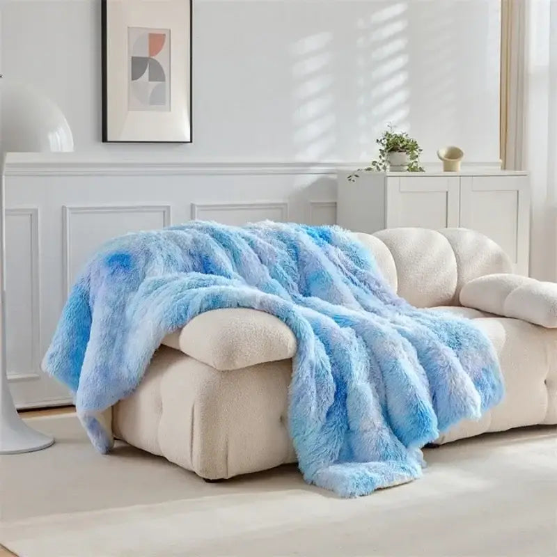 Couverture Polaire pour Canapé - Bleu / 100x150cm