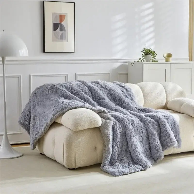Couverture Polaire pour Canapé - Gris / 100x150cm