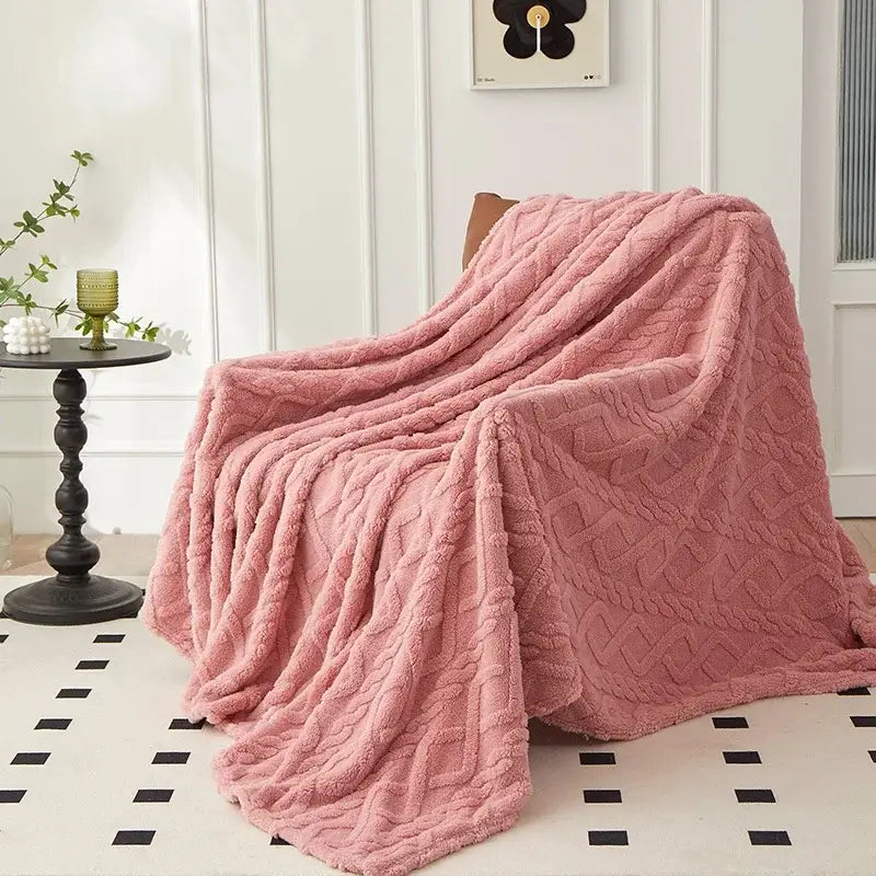 Couverture Polaire Rose Pale