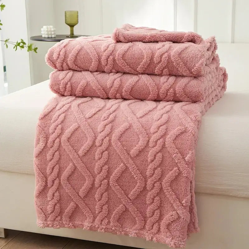 Couverture Polaire Rose Pale