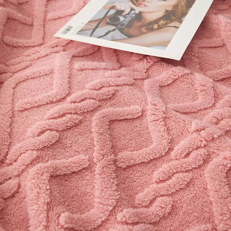 Couverture Polaire Rose Pale - 70X100cm