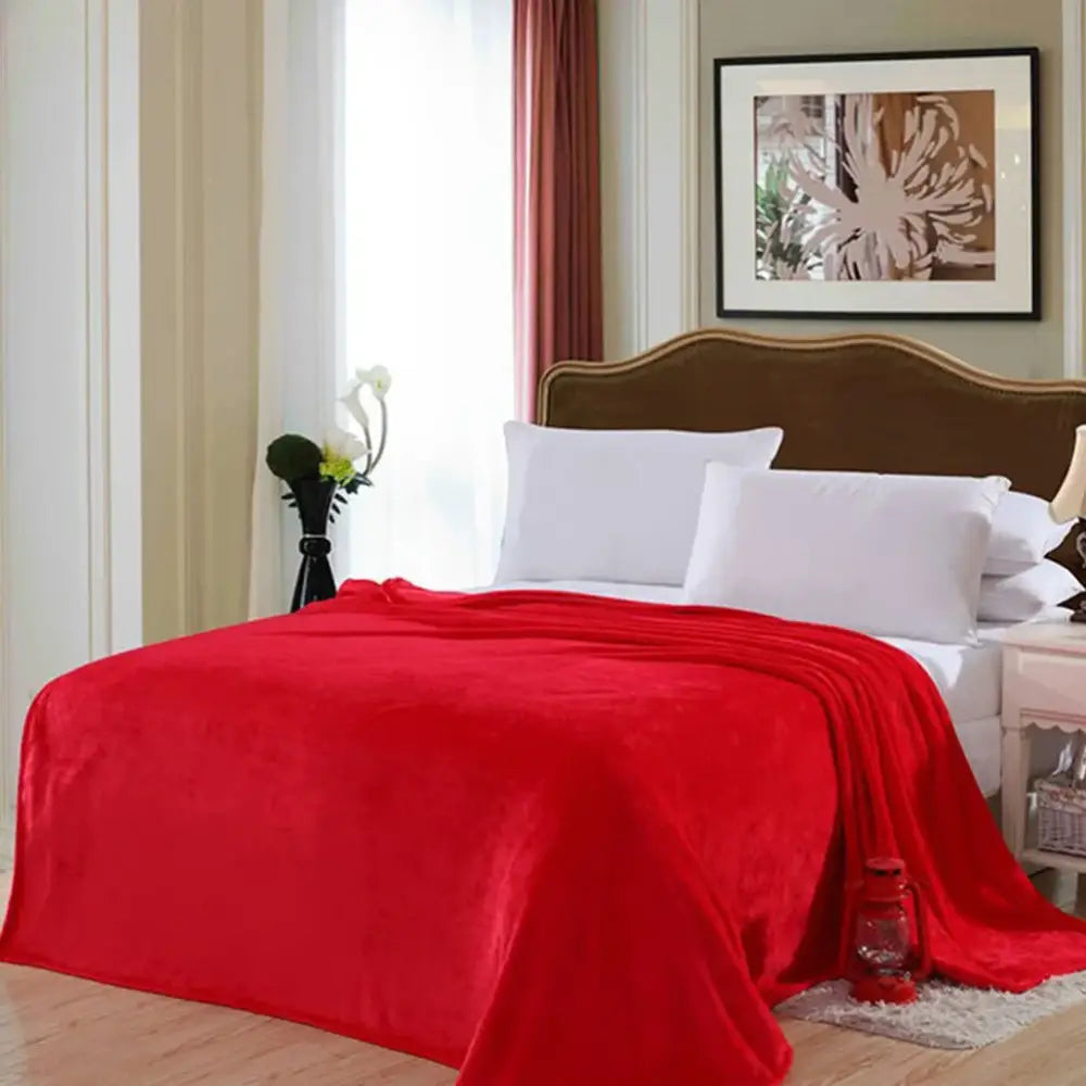 Couverture Polaire Rouge