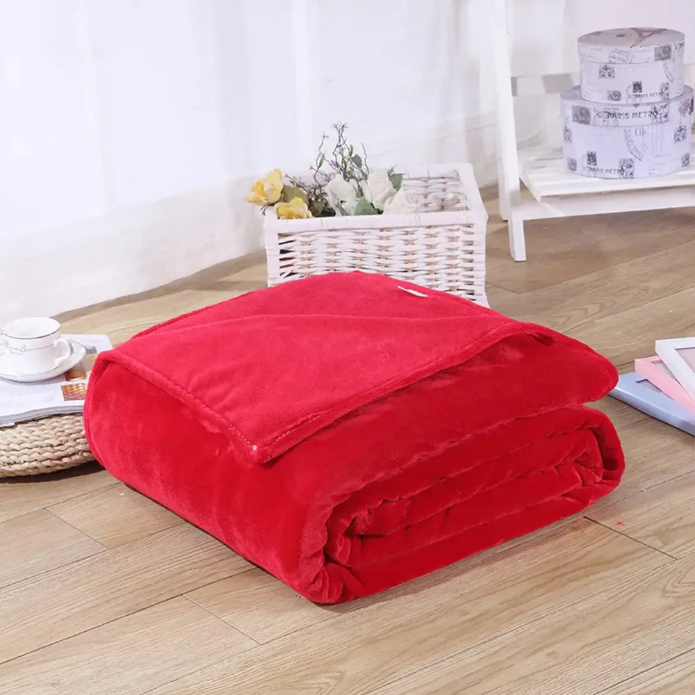 Couverture Polaire Rouge