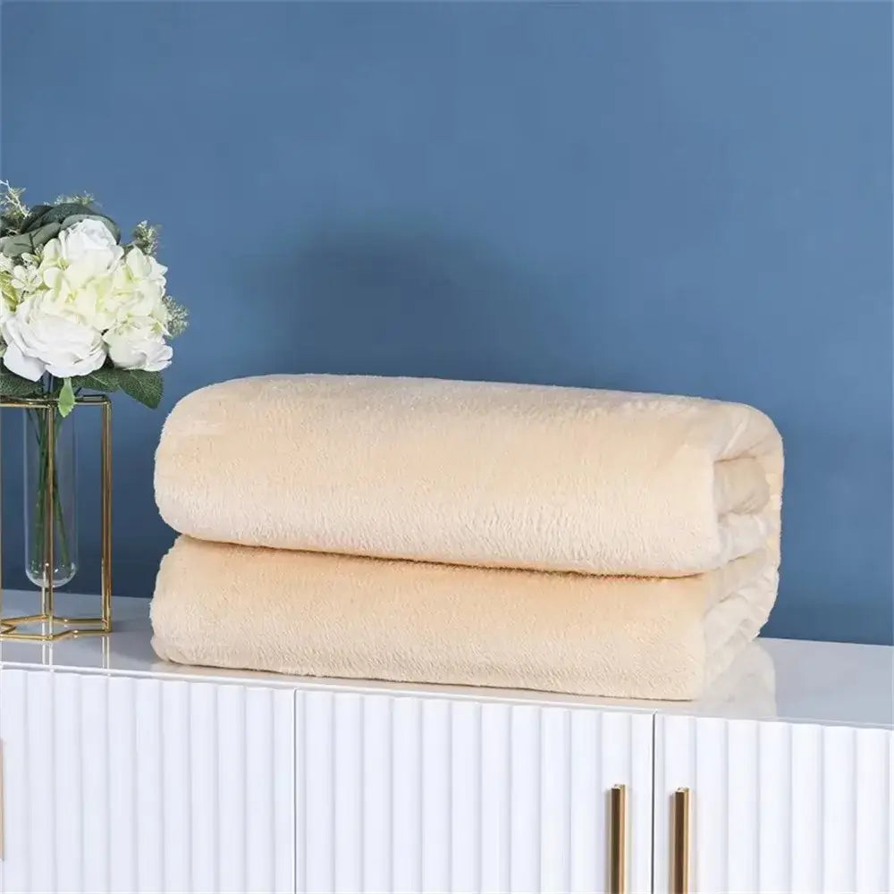Couverture Polaire Velours - Beige / 50X70CM