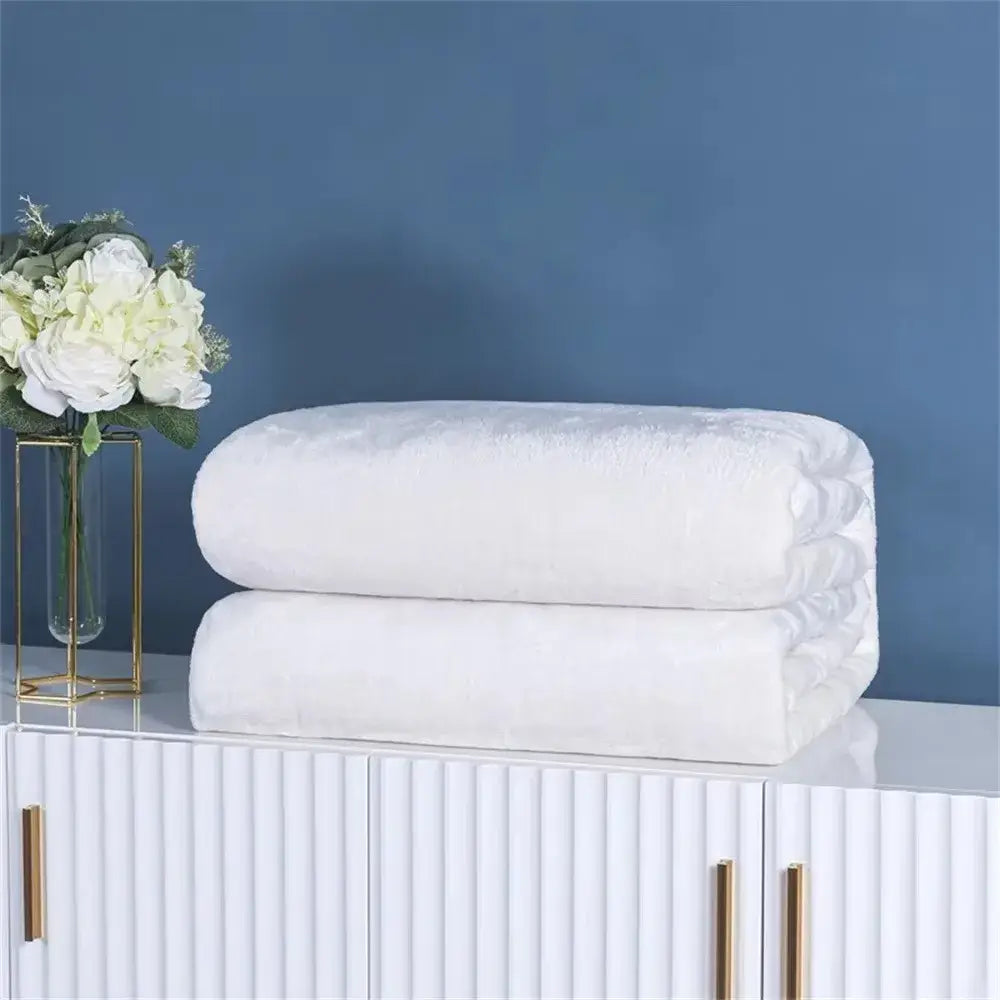 Couverture Polaire Velours - Blanc / 50X70CM