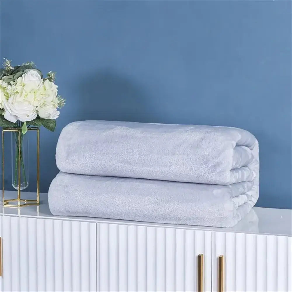 Couverture Polaire Velours - Bleu Clair / 50X70CM