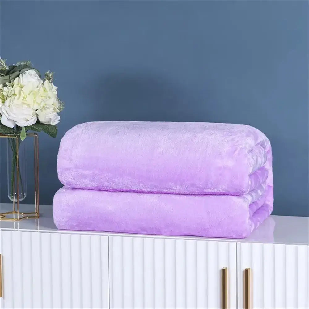Couverture Polaire Velours - Mauve / 50X70CM