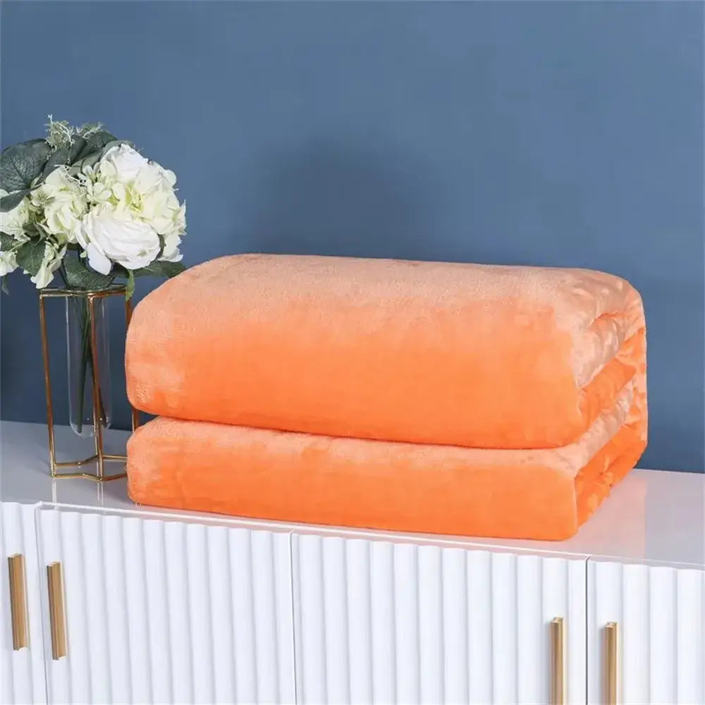 Couverture Polaire Velours - Orange / 50X70CM