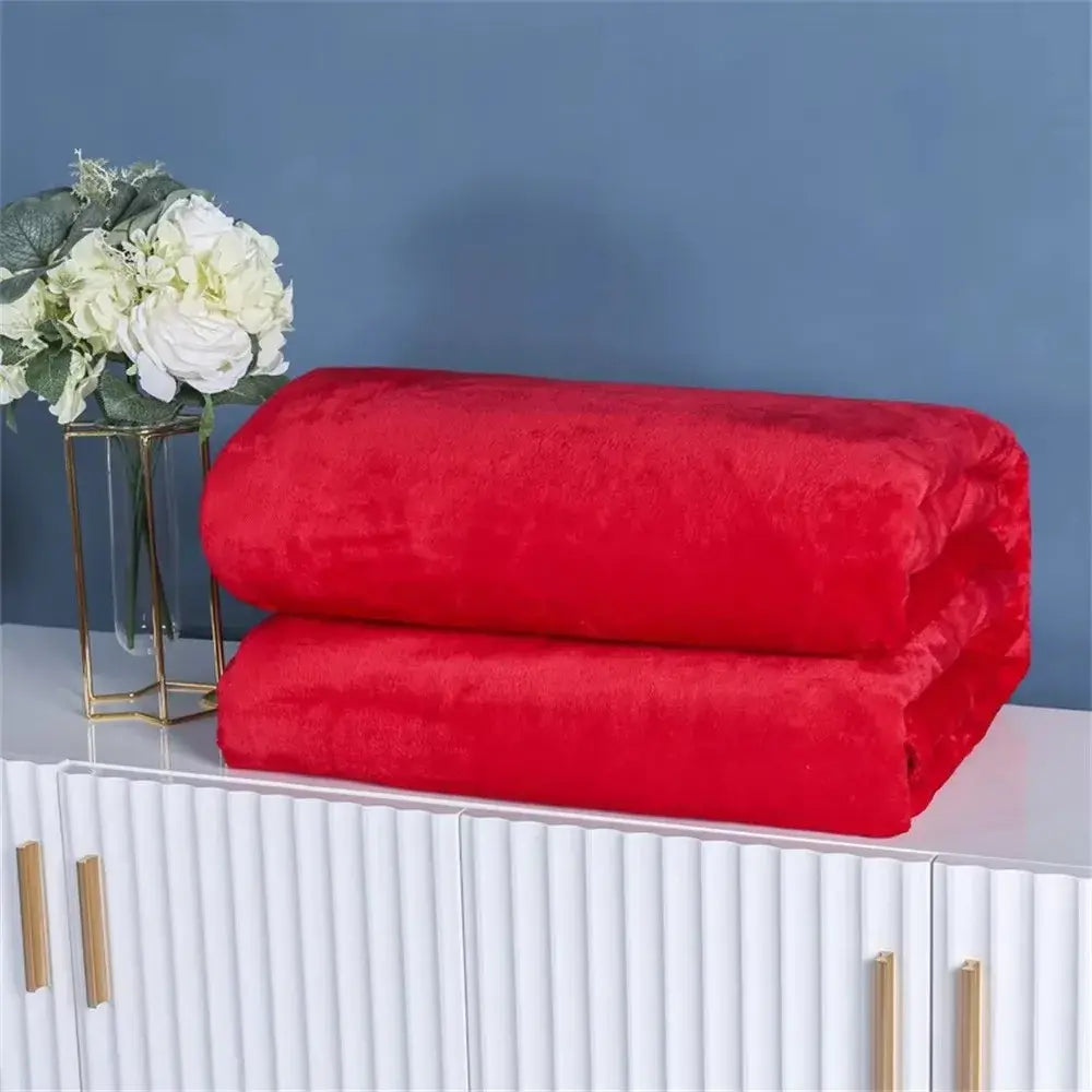Couverture Polaire Velours - Rouge / 50X70CM