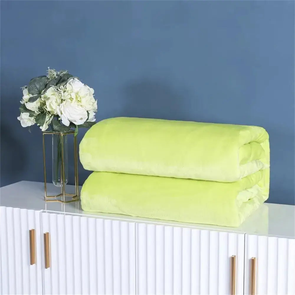 Couverture Polaire Velours - Vert Clair / 50X70CM