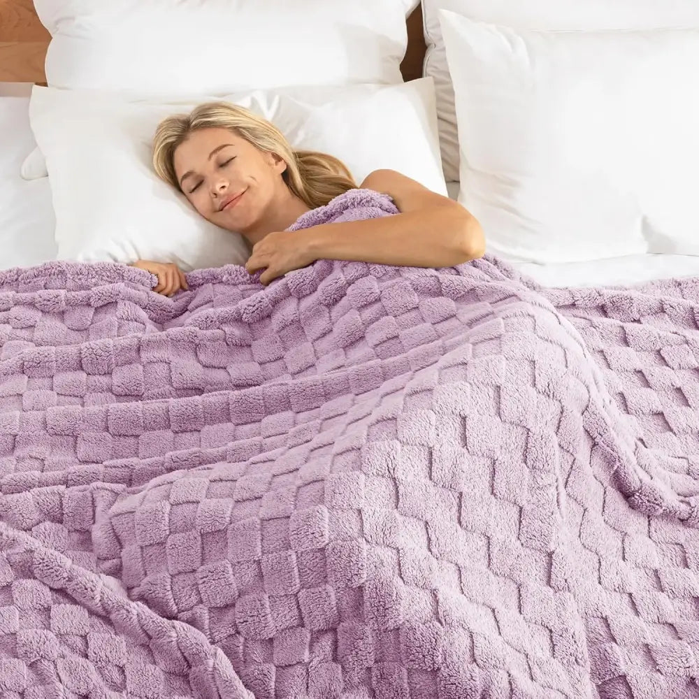 Couverture Polaire Violette