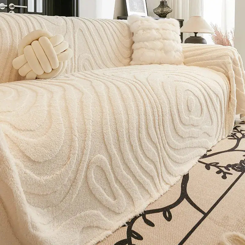 Couverture pour Canapé 3 Places - Beige / 180x300cm