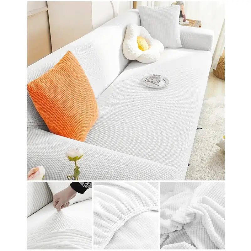 Couverture protection canapé - Blanc / 1 place - 90x130