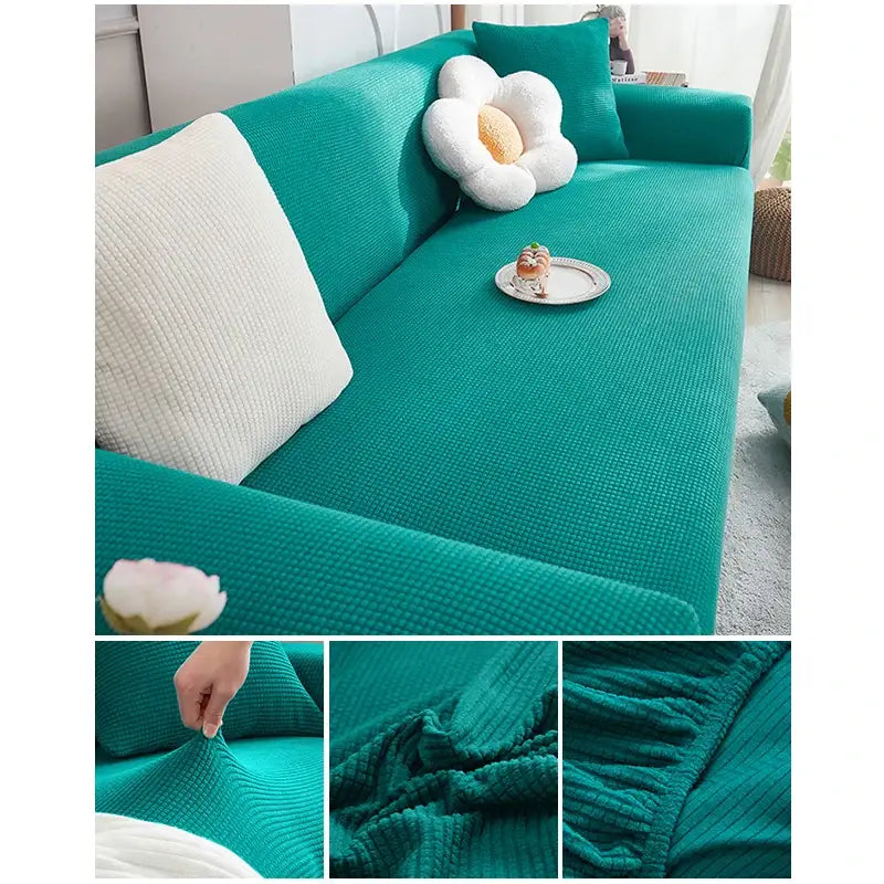 Couverture protection canapé - Cyan / 1 place - 90x130