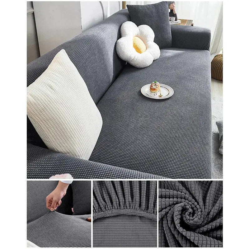 Couverture protection canapé - Gris / 1 place - 90x130