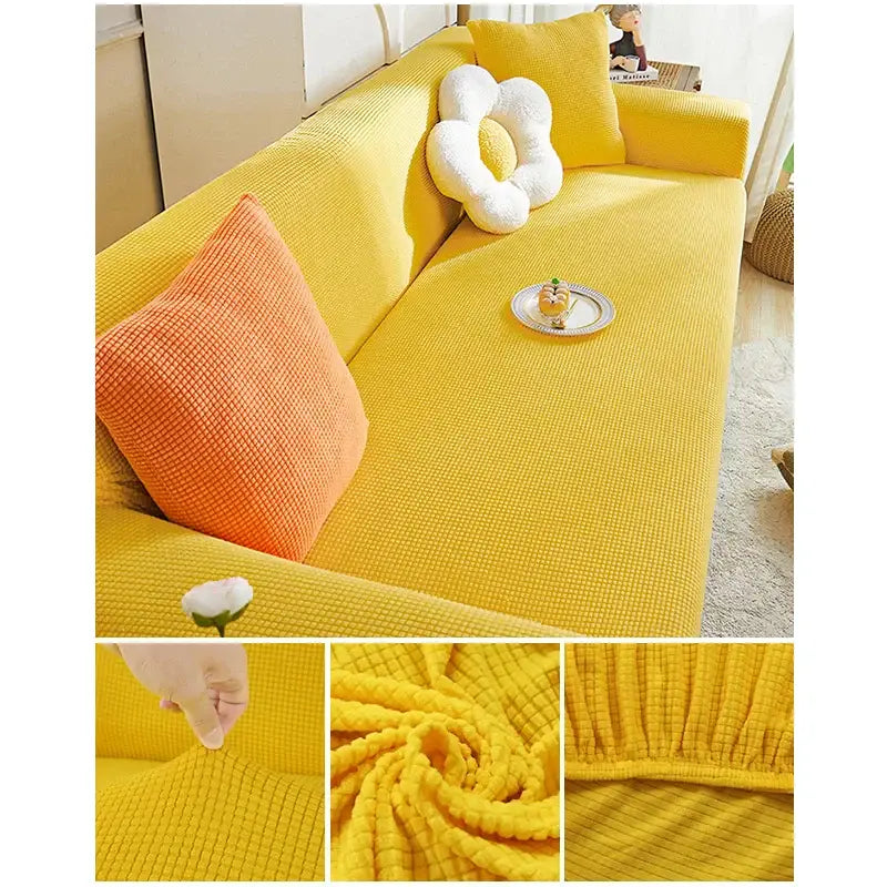 Couverture protection canapé - Jaune / 1 place - 90x130