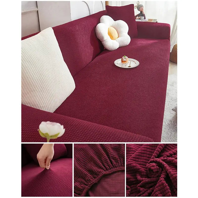 Couverture protection canapé - Rouge / 1 place - 90x130