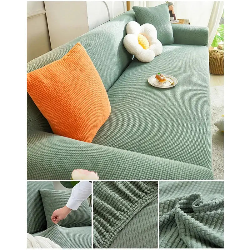 Couverture protection canapé - Vert / 1 place - 90x130