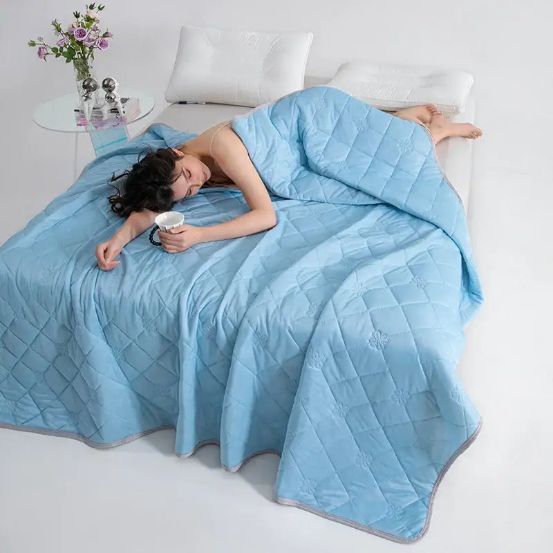 Couverture Rafraichissante Ete - Bleu Clair / 100x150cm