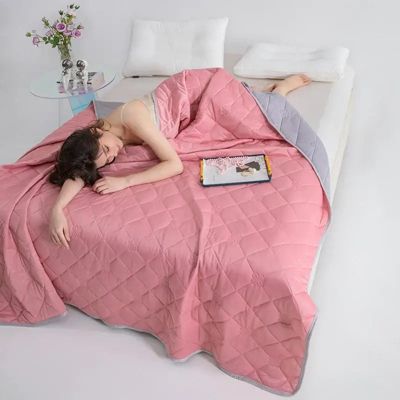 Couverture Rafraichissante Ete - Rose / 100x150cm