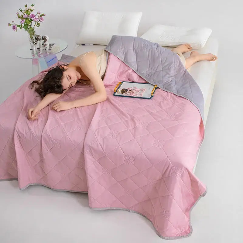 Couverture Rafraichissante Ete - Rose Clair / 100x150cm
