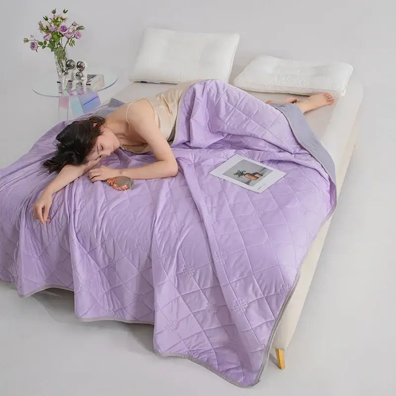 Couverture Rafraichissante Ete - Violet / 100x150cm