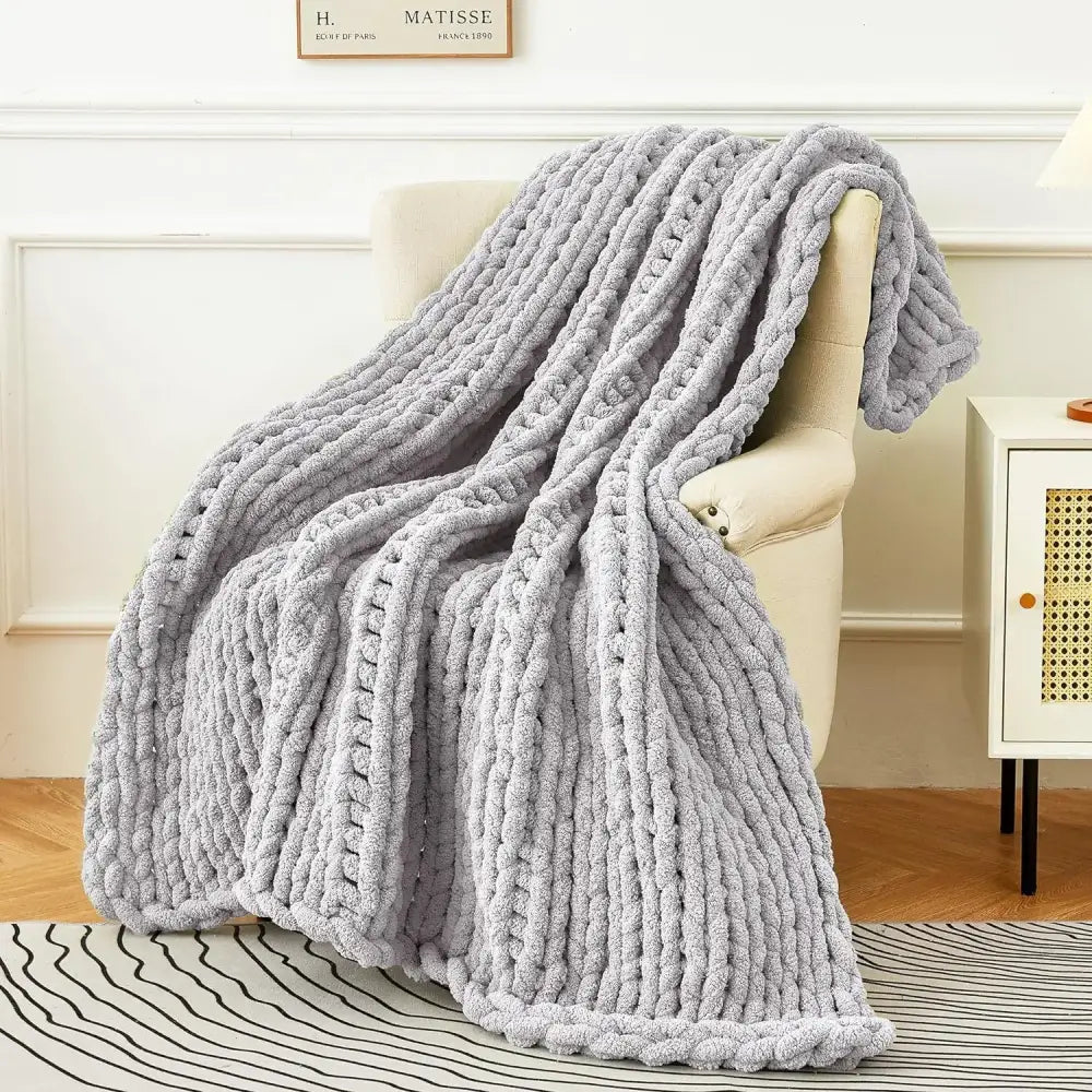 Couverture Tricoter - Gris / 90x120