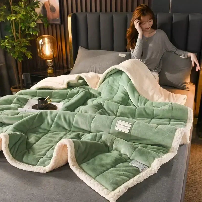 Couverture Vert Olive