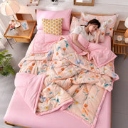 Fashion Skin-friendly Summer Cool Blanket Comfortable Lightweight Air Condition Comforter Machine Washable Quilt for
