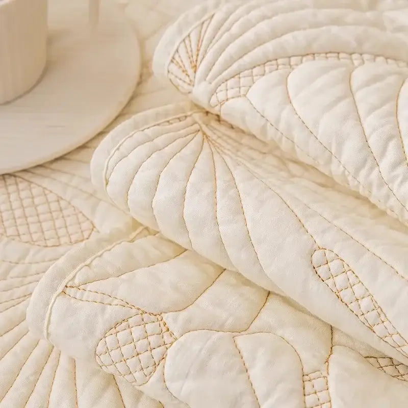 Four Seasons Cotton Non-Slip Sofa Cushion Pure Cotton Beige Summer Nordic Cushion Universal Sofa Towel Cover Cover Cloth