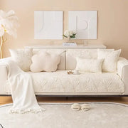 Four Seasons Cotton Non-Slip Sofa Cushion Pure Cotton Beige Summer Nordic Cushion Universal Sofa Towel Cover Cover Cloth